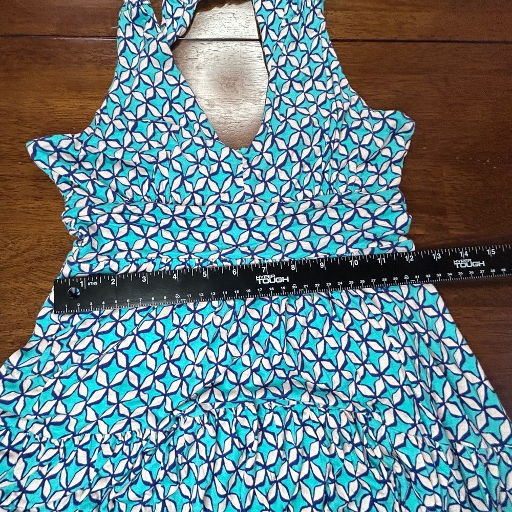 Anthropologie Maeve Mabel Tiered Maxi Dress Blue Motif Womens XSP - Picture 5 of 9